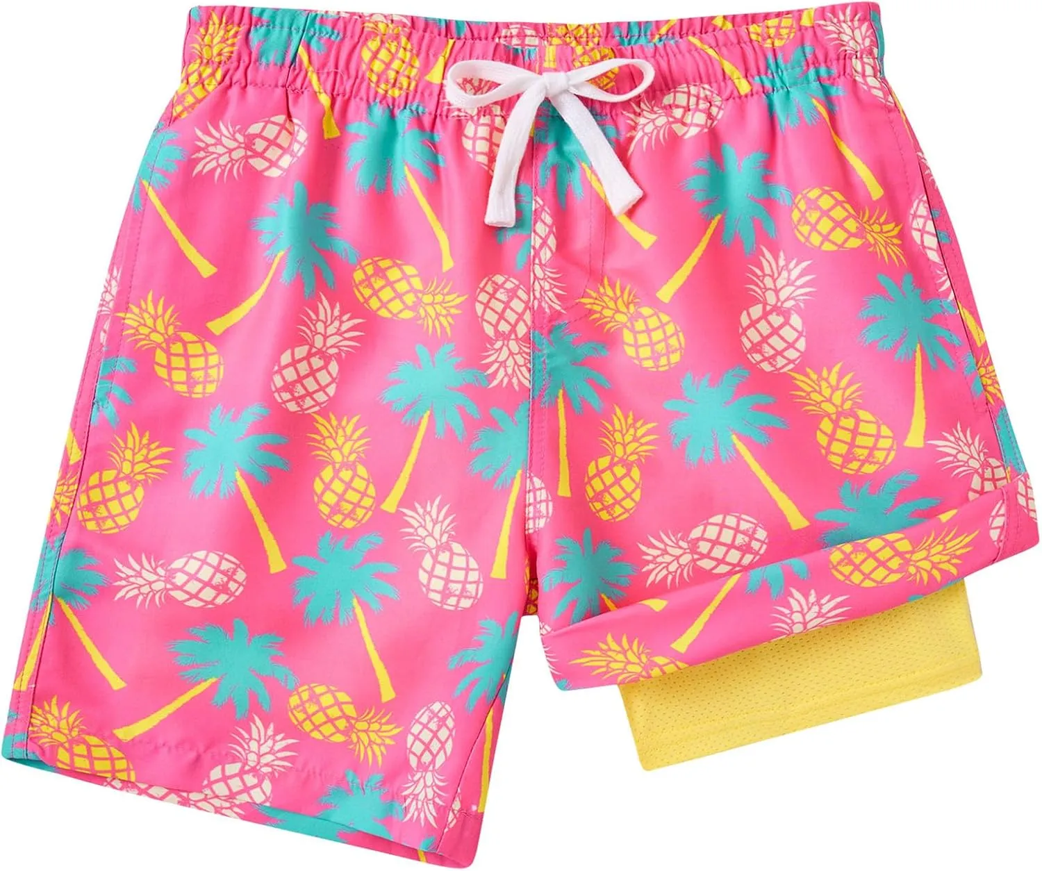 ALISISTER Boys Swim Trunks Compression Liner Swim Shorts Bathing Suit with Boxer Brief Quick Dry Swimwear 7-20T