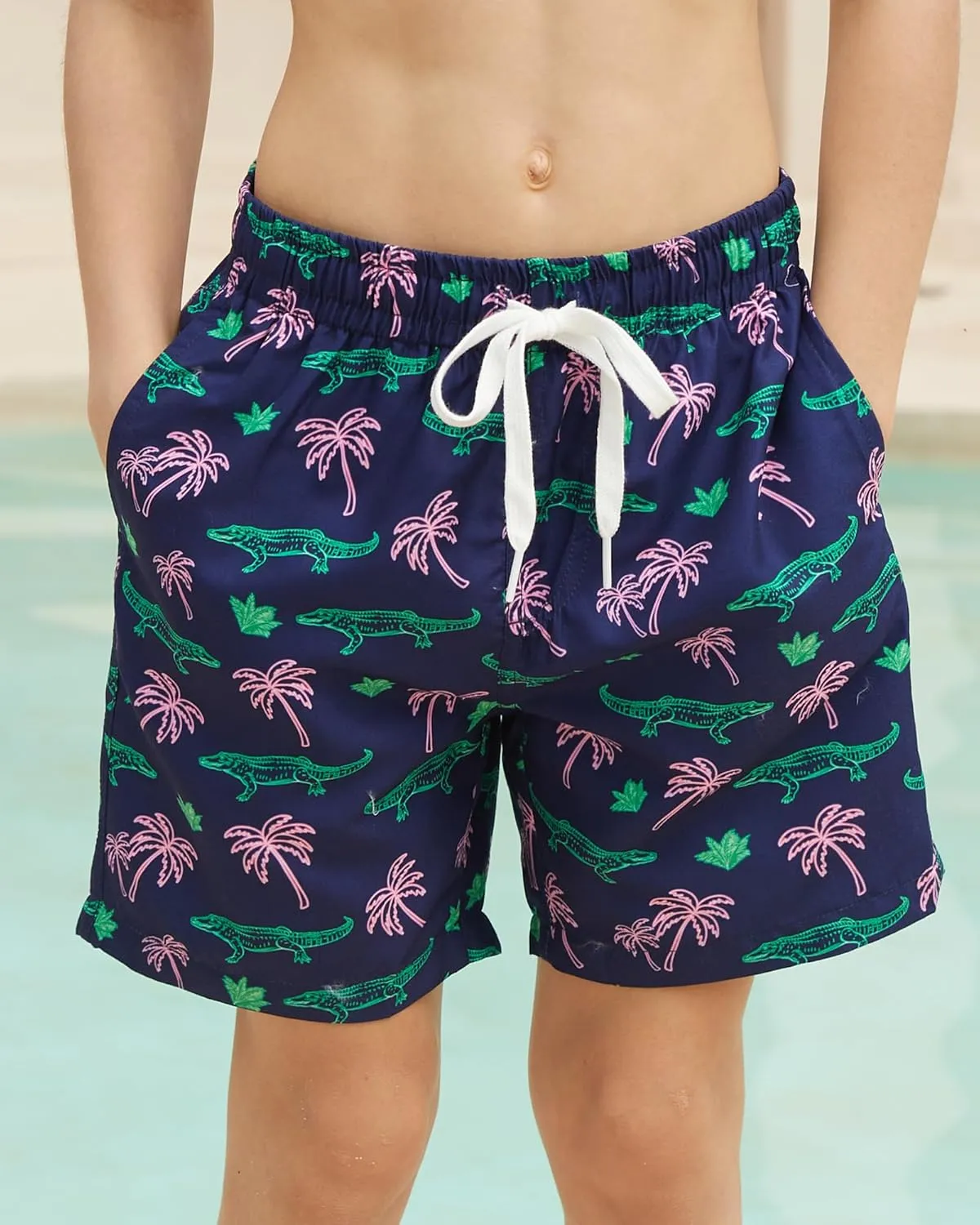 ALISISTER Boys Swim Trunks Compression Liner Swim Shorts Bathing Suit with Boxer Brief Quick Dry Swimwear 7-20T