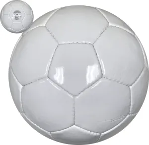 All White Soccer Ball Size 5 Promo Ball Plain