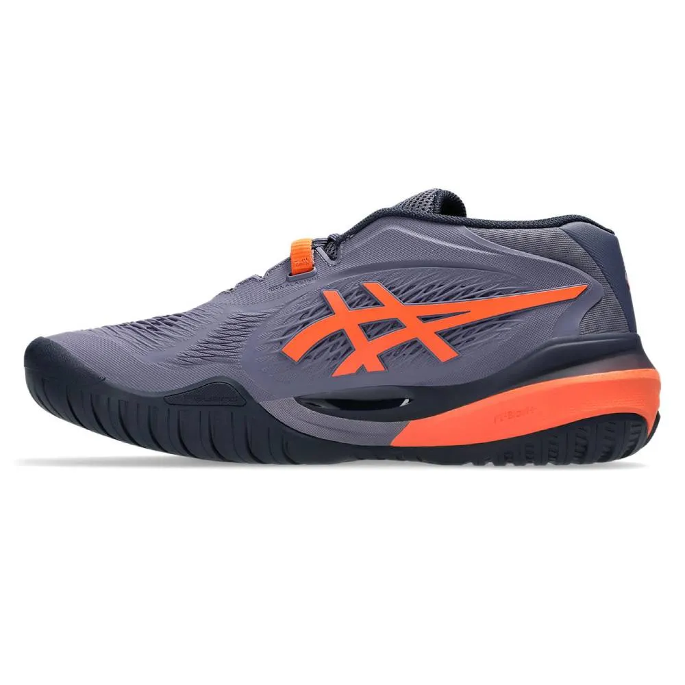 ASICS GEL RESOLUTION X WIDE MEN'S TENNIS SHOE (GREYISH PURPLE/NOVA ORANGE)