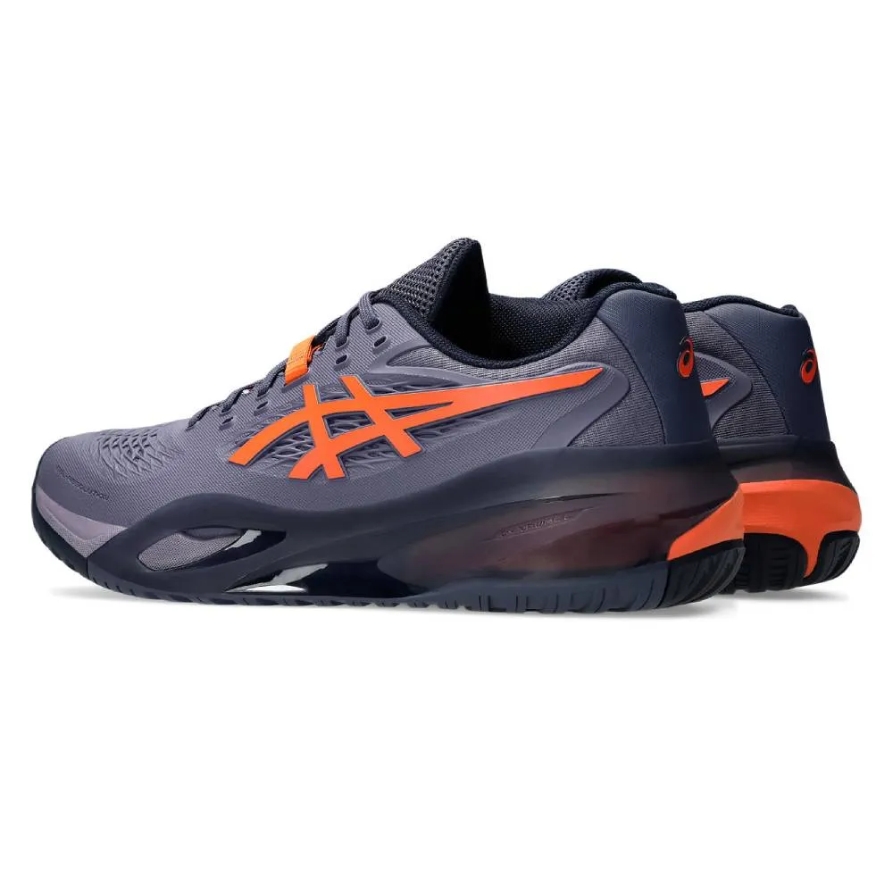 ASICS GEL RESOLUTION X WIDE MEN'S TENNIS SHOE (GREYISH PURPLE/NOVA ORANGE)