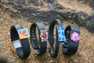 BE Banded Fitness Tracker Jewelry Shape Up for Fit Bit, Jawbone, Up24 and Other Activity trackers with Keepsake Tin Light Blue and Dark Blue