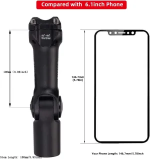 BESNIN Adjustable Bike Stem 0-90 Degree 31.8mm or 25.4mm60mm or 90mm or 93mm or 100mm, Adjustable MTB Stem Black or Red Mountain Bike Handlebar Stem for Bicycle, Road Bike, MTB