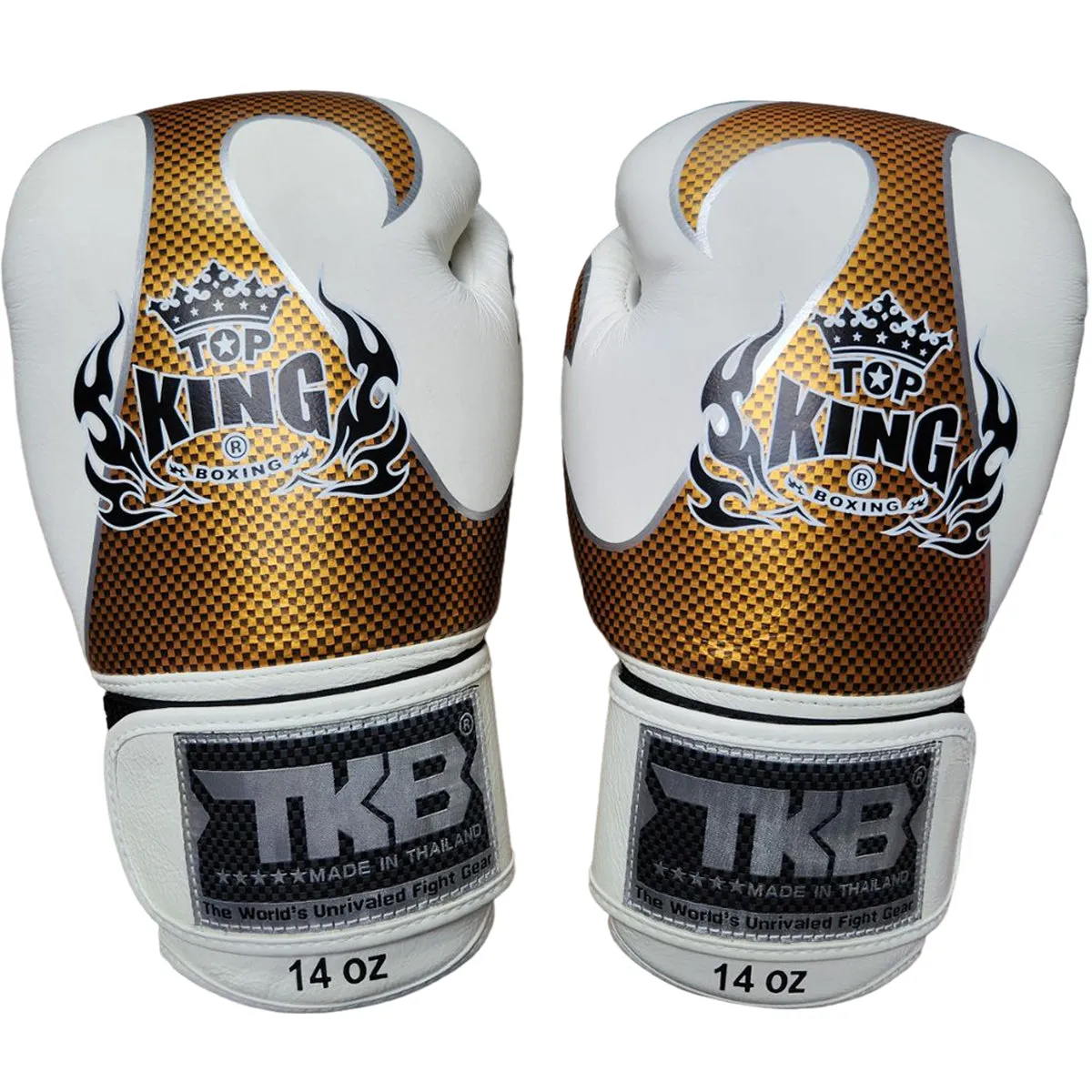 Boxing Gloves Top King TKBGEM-01 Air White Gold Empower Creativity (Old Logo Exclusive)