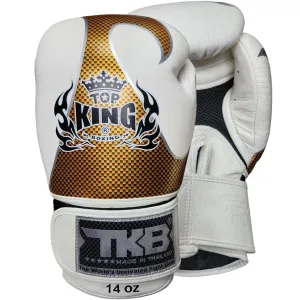 Boxing Gloves Top King TKBGEM-01 Air White Gold Empower Creativity (Old Logo Exclusive)