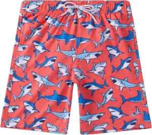 Boys Swim Trunks UPF 50  Quick Dry Toddler Beach Board Shorts Kids Bathing Suit Youth Swimwear with Mesh Lining