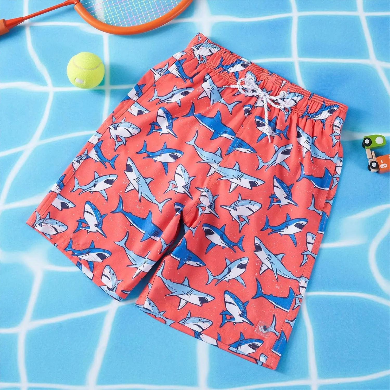 Boys Swim Trunks UPF 50  Quick Dry Toddler Beach Board Shorts Kids Bathing Suit Youth Swimwear with Mesh Lining