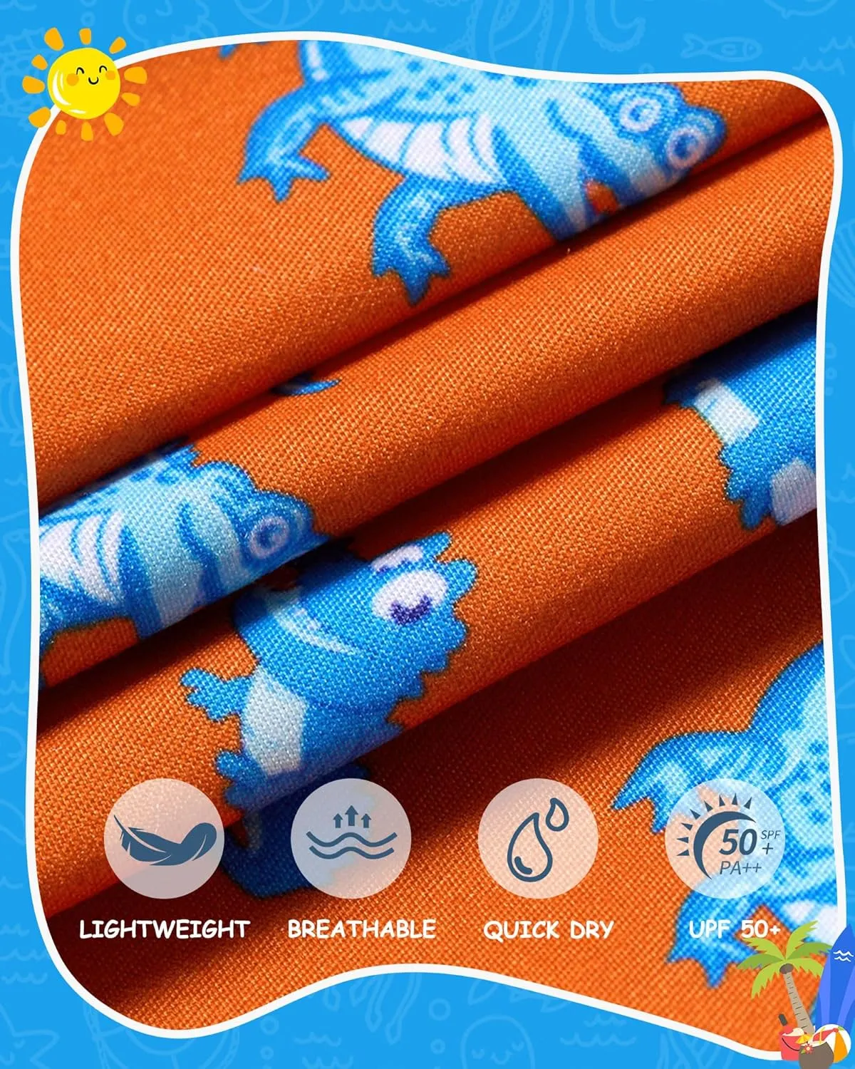 Boys Swim Trunks with Compression Liner Toddler Boys Swim Shorts Boxer Brief Board Shorts Swimming Set 5-18T