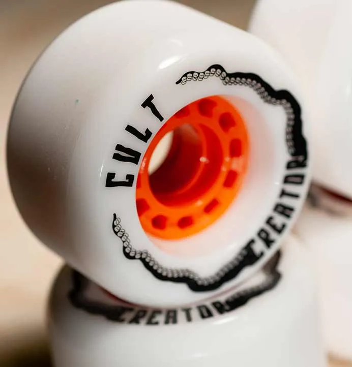 Cult Creator 72mm Longboard Wheels White (Stoneground)