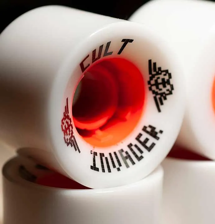 Cult Invader 66mm Longboard Wheels White