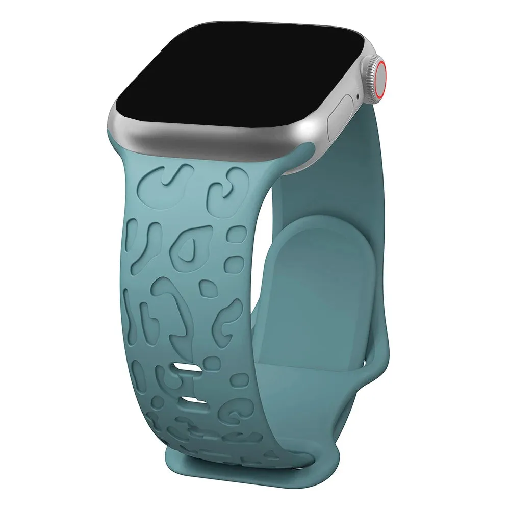Engraved Cheetah Sports Loop Correa Strap Apple Watch Bands