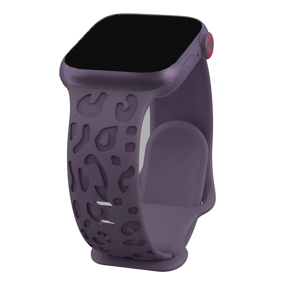 Engraved Cheetah Sports Loop Correa Strap Apple Watch Bands