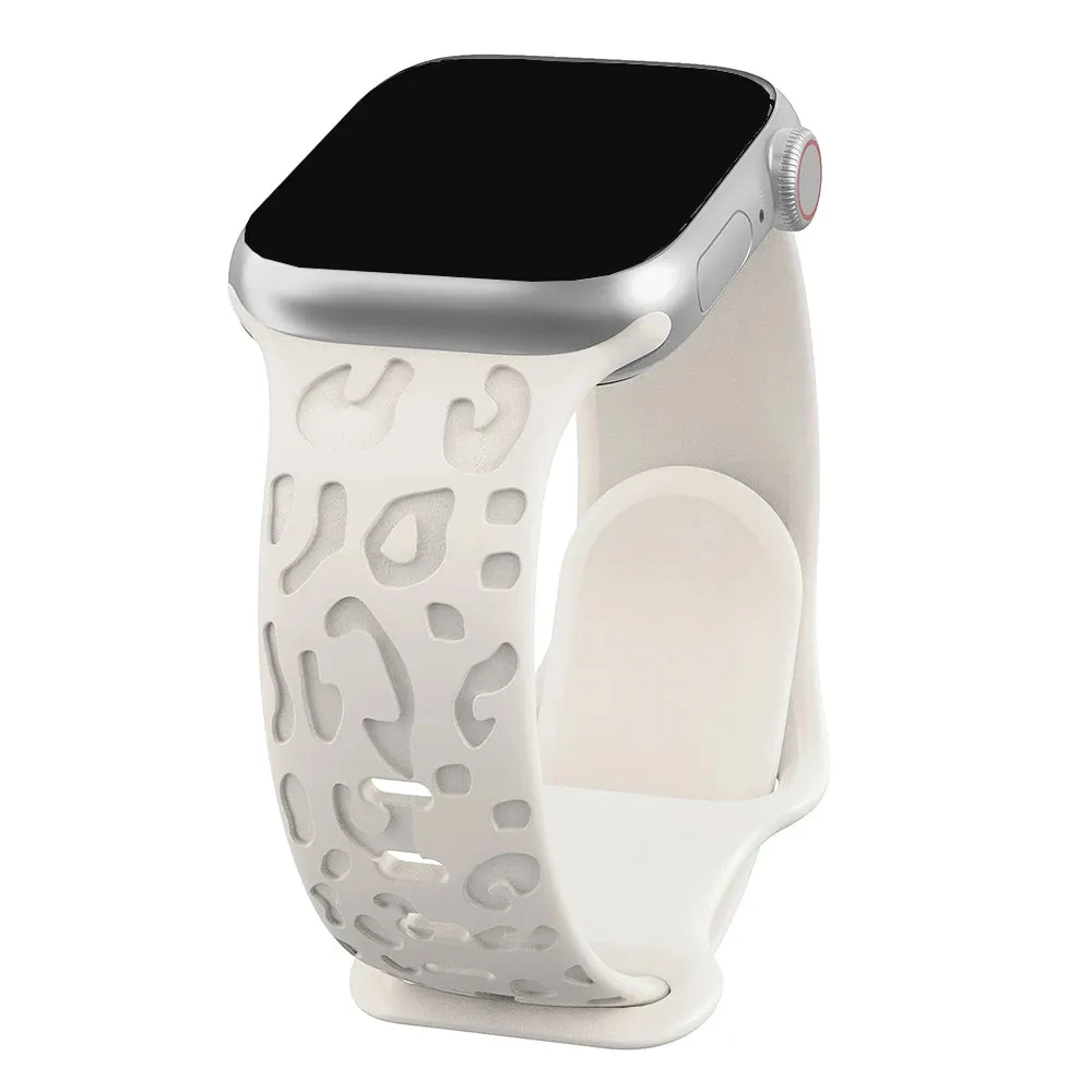 Engraved Cheetah Sports Loop Correa Strap Apple Watch Bands