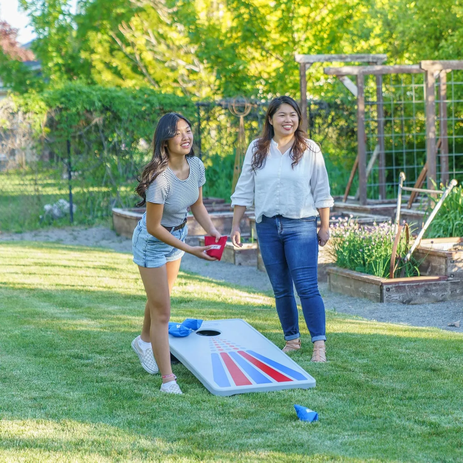 Football Team Cornhole Boards, 2x4 Regulation Corn Hole Game Set, Officially Licensed Cornhole Game, Perfect for Tailgates