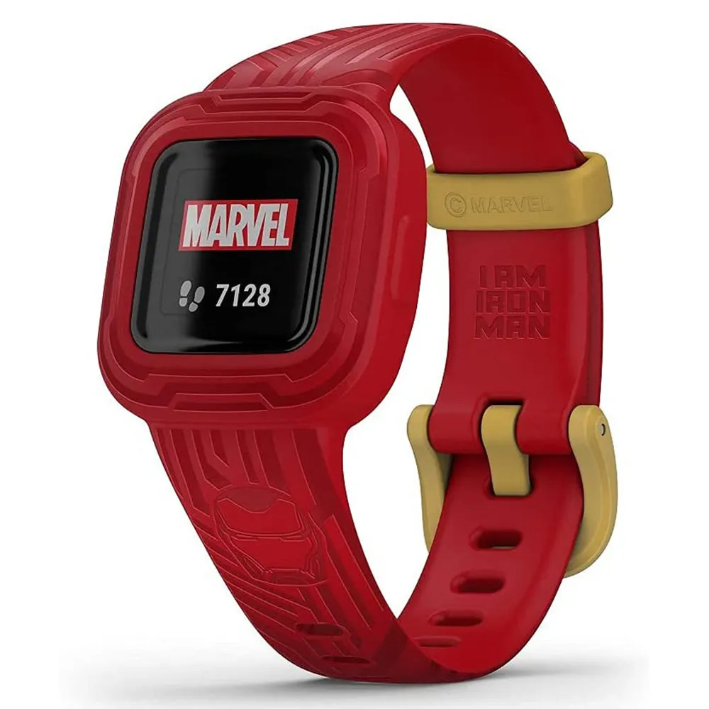 Garmin vivofit jr. 3 Marvel Iron Man Swim-Friendly Activity Unlocks Adventure Kids Fitness Tracker - 010-02441-31