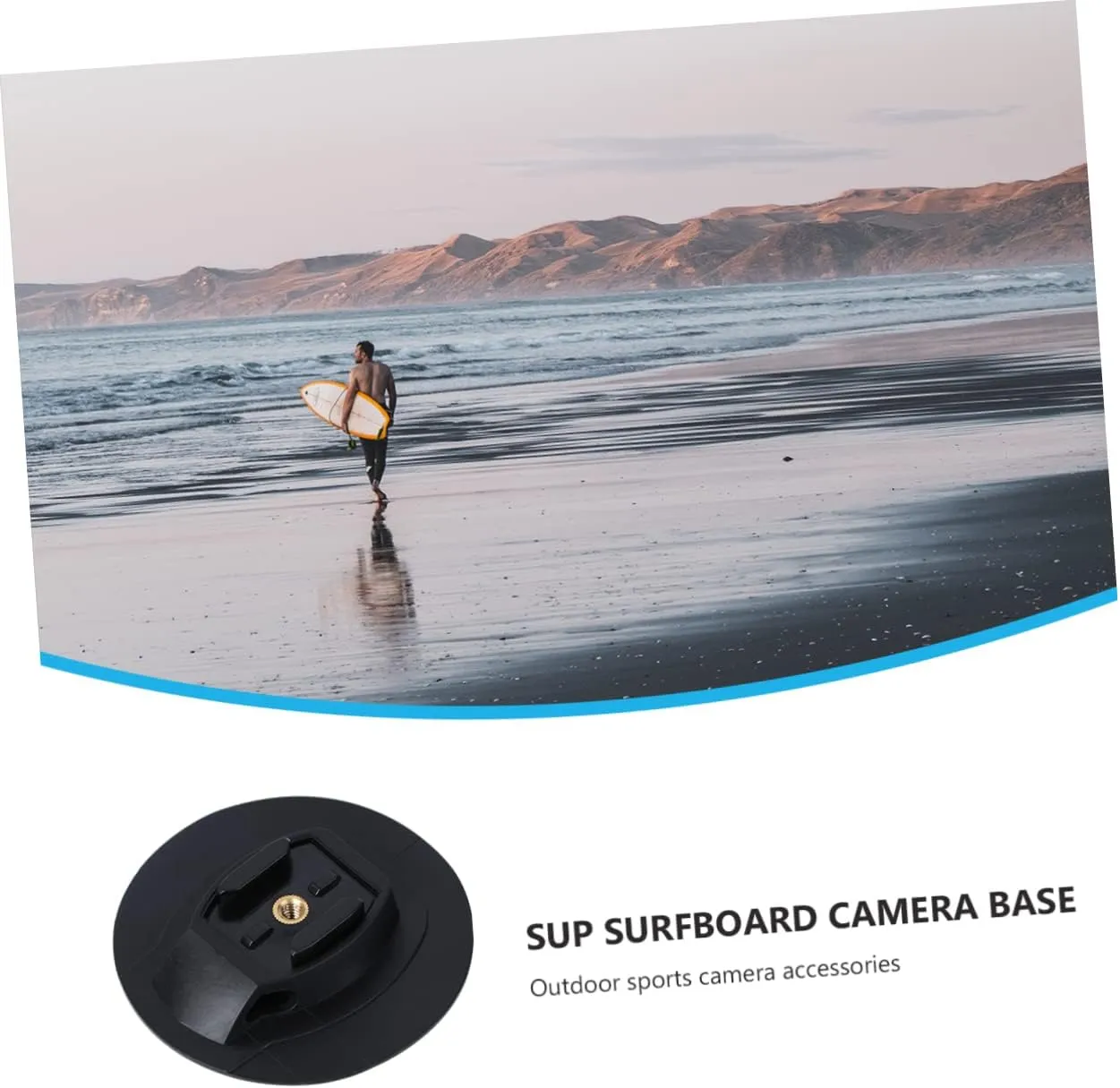 Gatuida 2pcs Sup Surfboard Camera Base Adhesive Mount for Outdoor Sports Camera Accessory Easy Installation for Paddleboarding Adventures