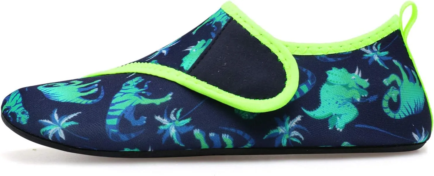 JIASUQI Kids Boys and Girls Summer Athletic Water Shoes Aqua Socks for Beach Swimming Pool