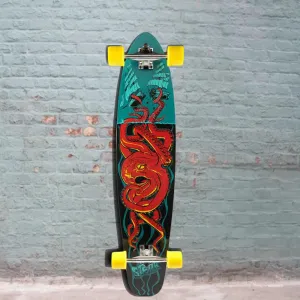 Kicktail Longboard 42" - Stella Octo Red Longboard - Complete