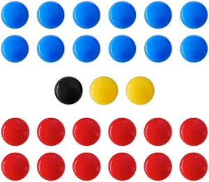 LEAP Soccer Magnets 27 Picese Use to Magnetic Whiteboard 2 Team Sport Goal Player Magnets for Magnetic Clipboard Coach Board