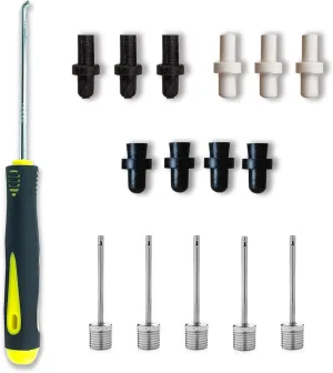 MINDCOLLISION Sport Ball Inflation Valve Kit (3 Specifications 10 Replacement Valves) for Basketball, Soccer, Volleyball and Football