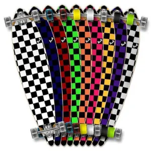 Pintail Longboard 40 inch Checkered from Punked - Complete