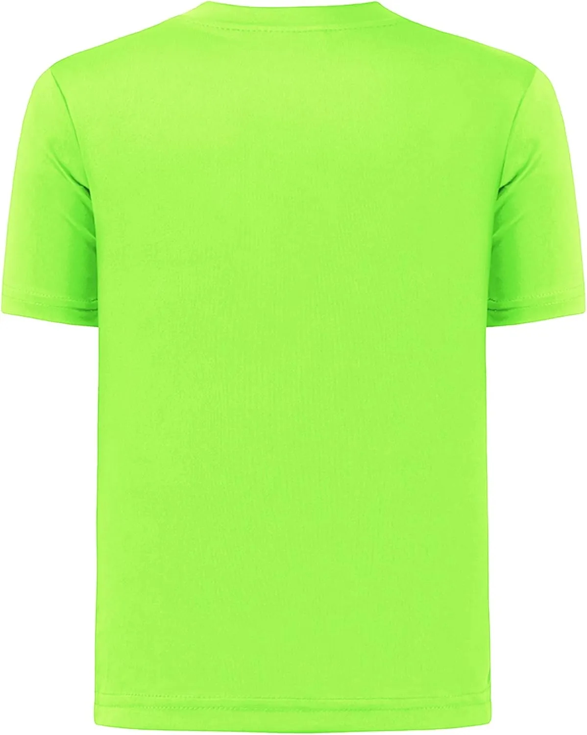 QBK 2T to Youth Neon Shirt Kids UPF 50  Dry Fit Athletic Short Sleeve T Shirts for Boys and Girls