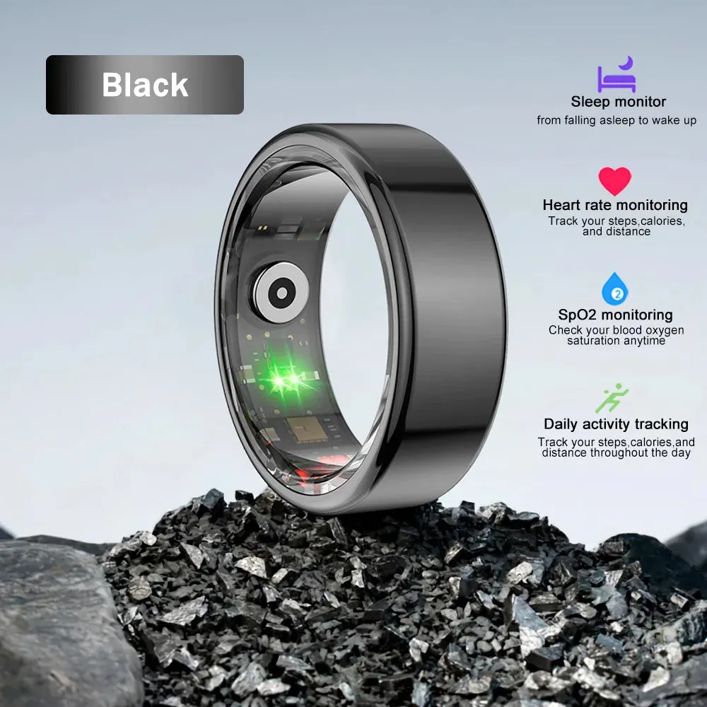 R02 Smart Ring Multifunctional Tracker - Step, Heart Rate, Blood Oxygen, Sleep, Fitness - Waterproof for Men & Women
