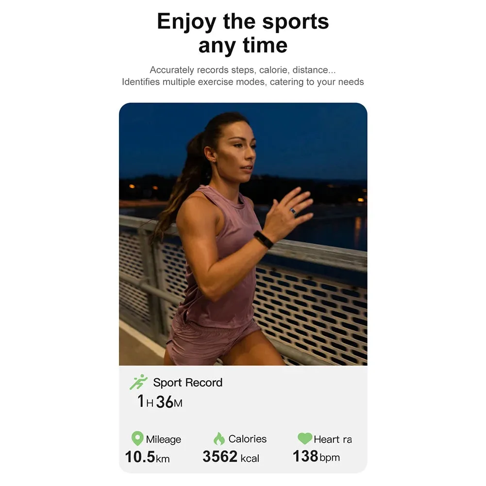 R02 Smart Ring Multifunctional Tracker - Step, Heart Rate, Blood Oxygen, Sleep, Fitness - Waterproof for Men & Women