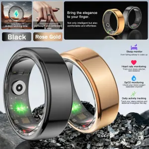 R02 Smart Ring Multifunctional Tracker - Step, Heart Rate, Blood Oxygen, Sleep, Fitness - Waterproof for Men & Women