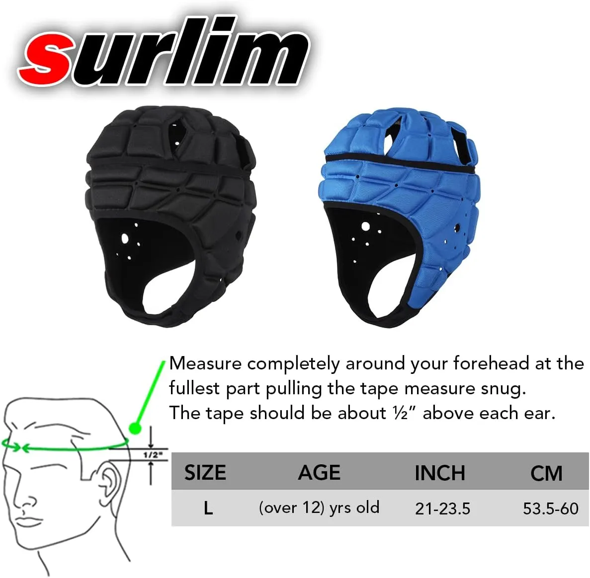 Rugby Soft Helmet Soccer Headgear Scrum Cap 7v7 Flag Football Headguard for Adult Large