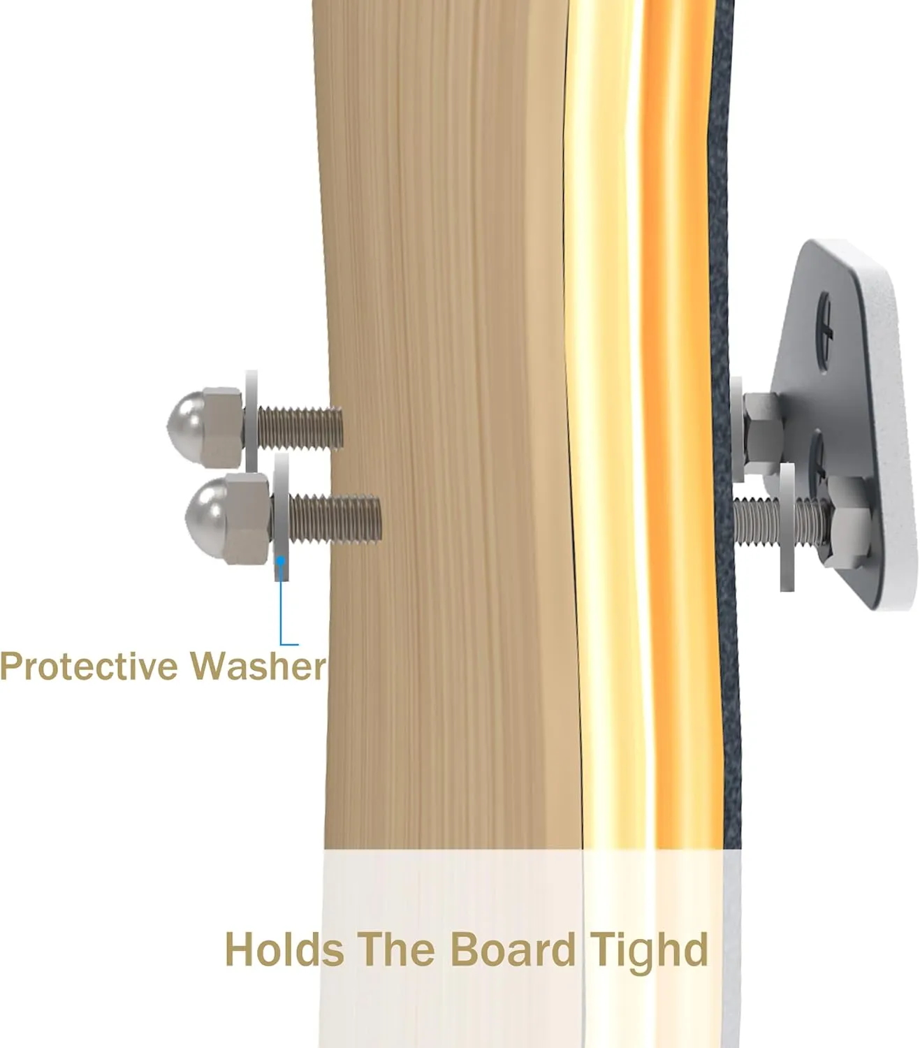 Skateboard Wall Mount Display(6 Packs)-Aluminum Ramp Shape Skateboard Deck Wall Mount with Two Screw Holes for Horizontal and Vertical Hanging Skateboard Display Decor