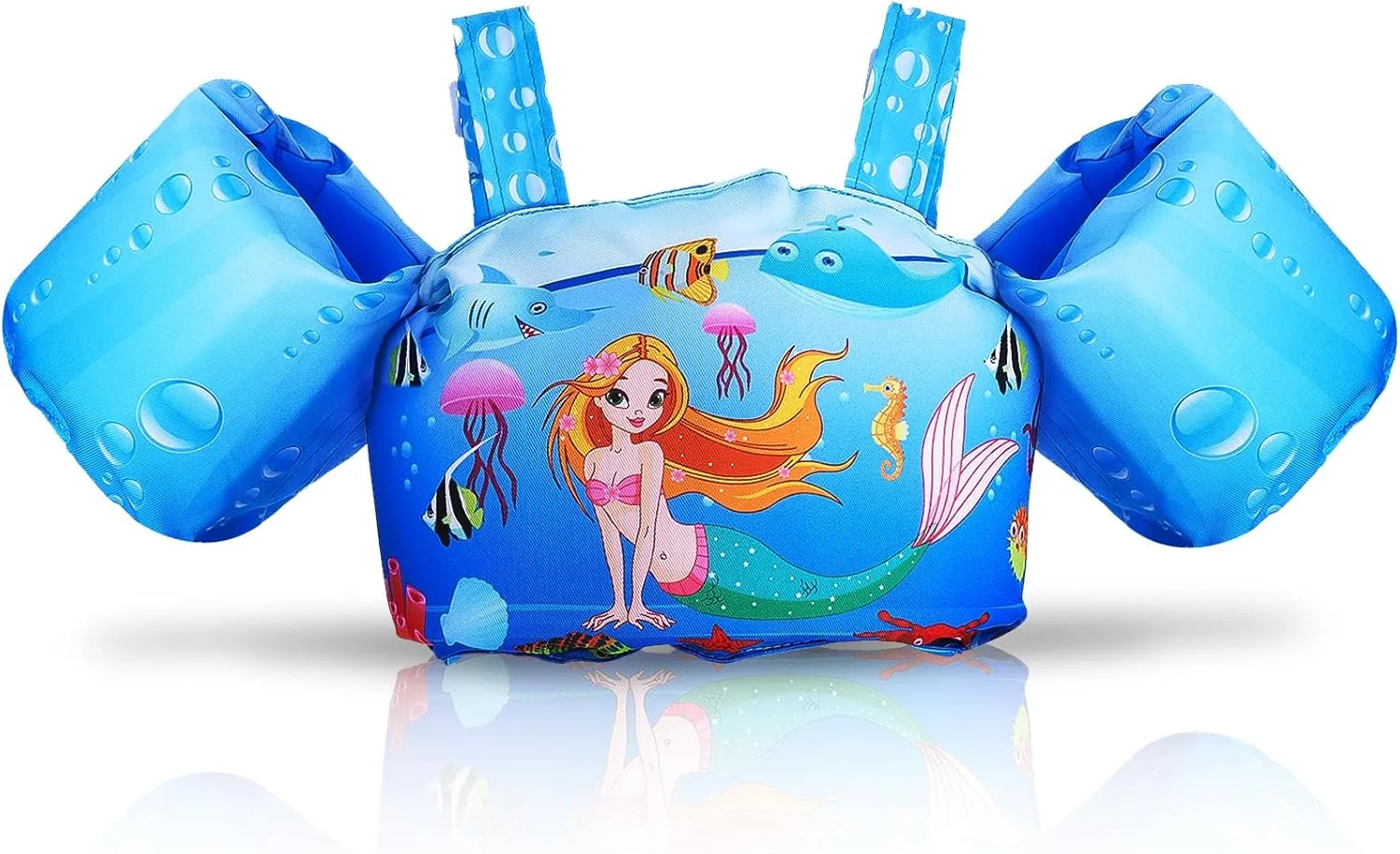 Toddler Swim Vest for 22-66 Pounds Boys and Girls, Kids Floaties with Arm Water Wings, Toddler Swim Jacket Pool Vest Jumper for 2-7 Years Old