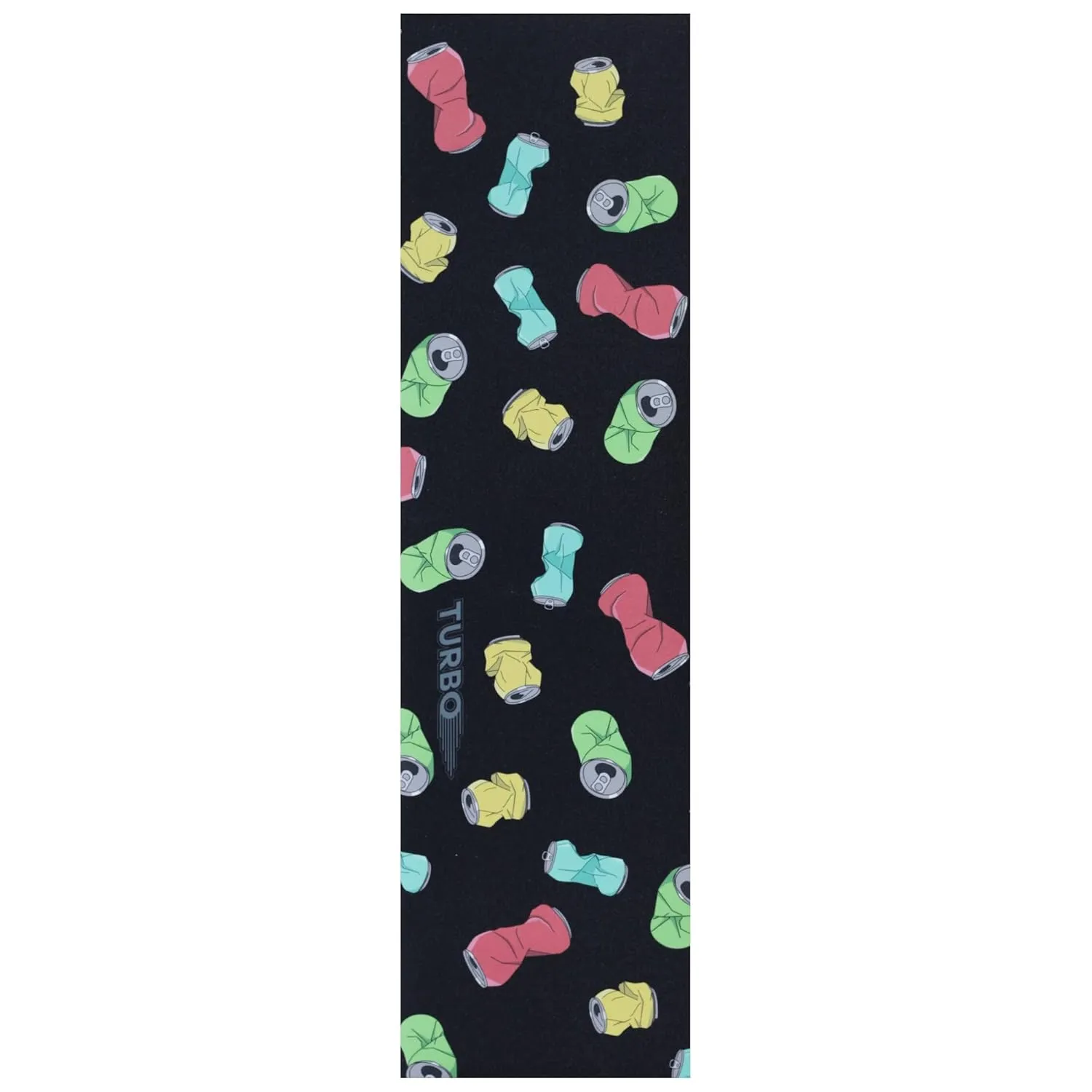 TURBO 9 x 33 Inch Skateboard Grip Tape Sheet Broken Cans